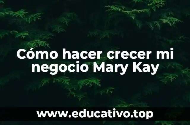 Cómo hacer crecer mi negocio Mary Kay