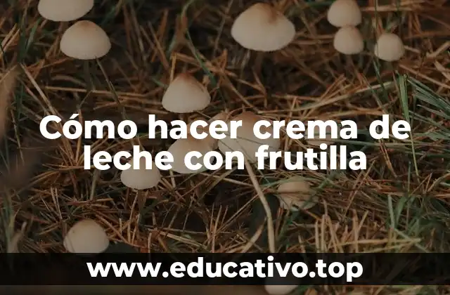 Cómo hacer crema de leche con frutilla