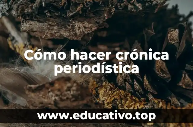 Cómo hacer crónica periodística