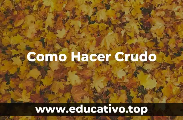 Como Hacer Crudo