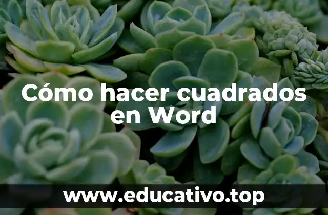 Cómo hacer cuadrados en Word