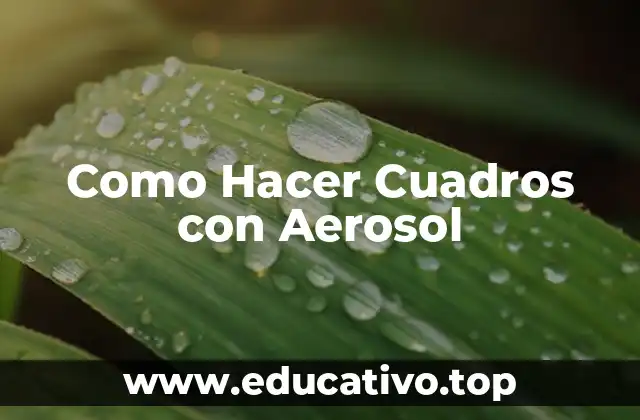 Como Hacer Cuadros con Aerosol