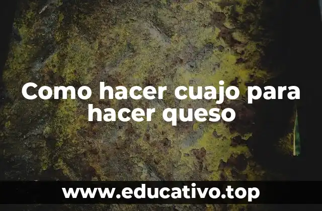 Como hacer cuajo para hacer queso