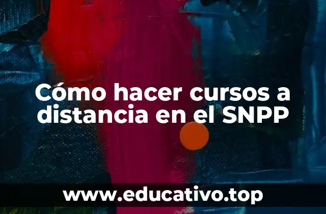 Cómo hacer cursos a distancia en el SNPP