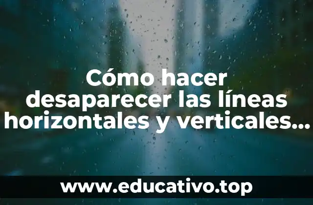 Cómo hacer desaparecer las líneas horizontales y verticales en Excel