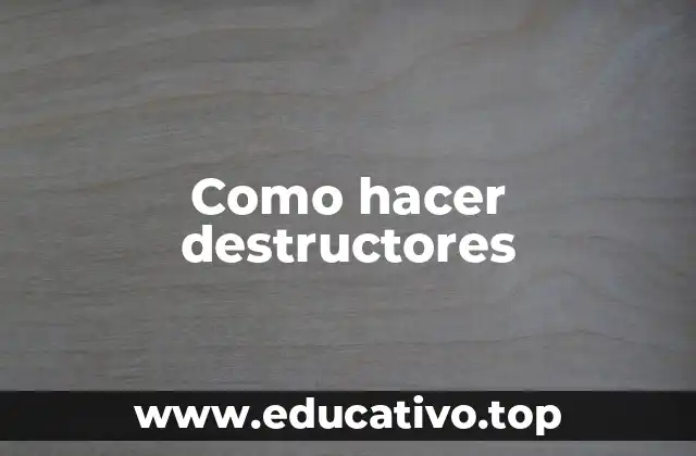 ¿Qué es un destructor?