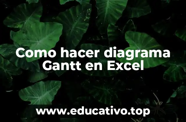 Como hacer diagrama Gantt en Excel