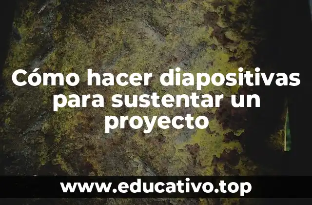 Cómo hacer diapositivas para sustentar un proyecto