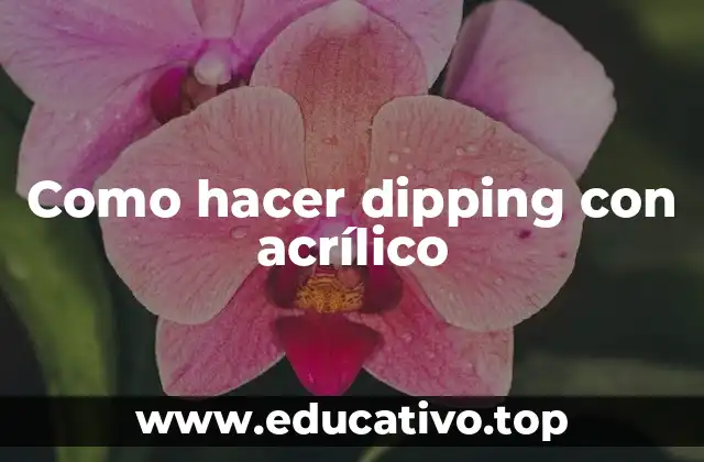 Como hacer dipping con acrílico