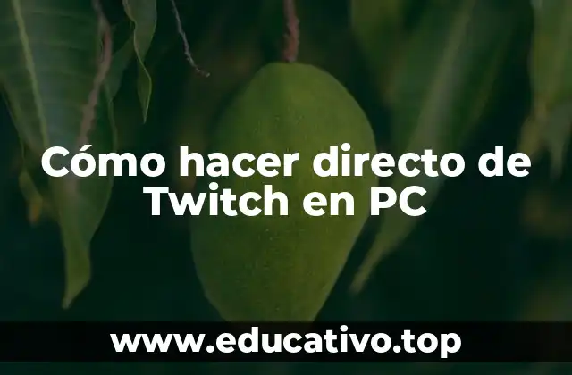 Cómo hacer directo de Twitch en PC