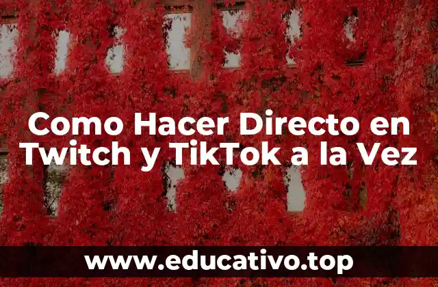Como Hacer Directo en Twitch y TikTok a la Vez