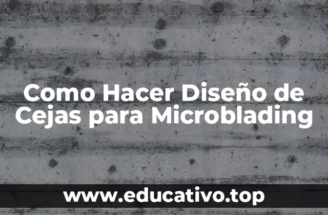 Como Hacer Diseño de Cejas para Microblading