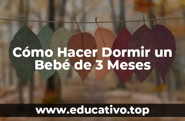 Cómo Hacer Dormir un Bebé de 3 Meses