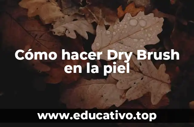 Cómo hacer Dry Brush en la piel
