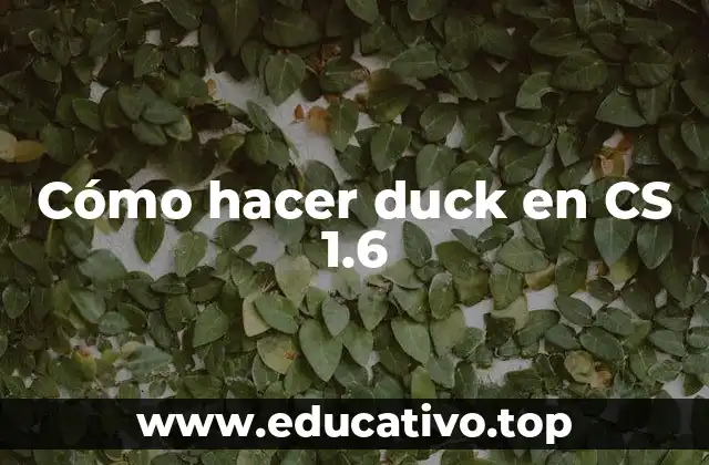Cómo hacer duck en CS 1.6