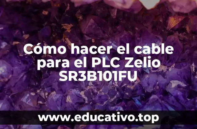 Cómo hacer el cable para el PLC Zelio SR3B101FU