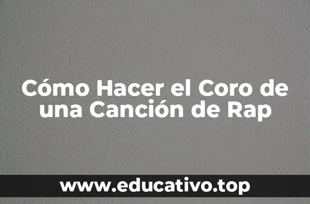 Cómo Hacer el Coro de una Canción de Rap