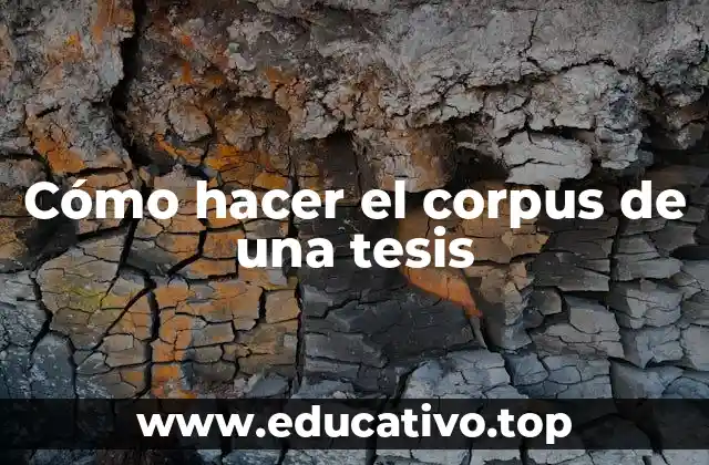 Cómo hacer el corpus de una tesis