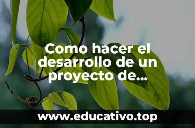 Desarrollo de un proyecto de investigación - ¿Qué es y para qué sirve?