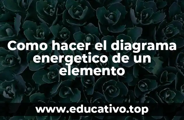 Como hacer el diagrama energetico de un elemento