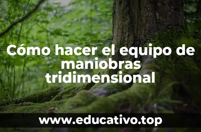 Cómo hacer el equipo de maniobras tridimensional