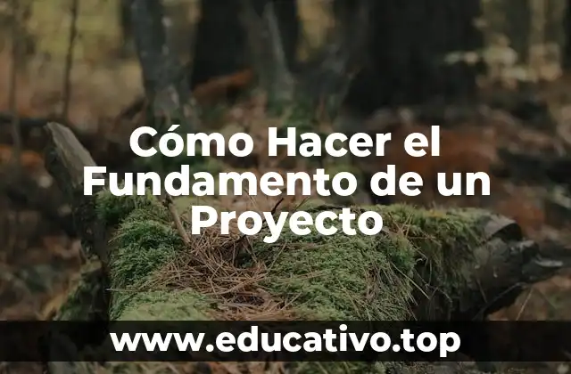 Cómo Hacer el Fundamento de un Proyecto