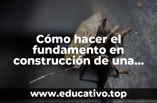 Cómo hacer el fundamento en construcción de una casa
