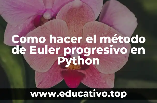 Como hacer el método de Euler progresivo en Python