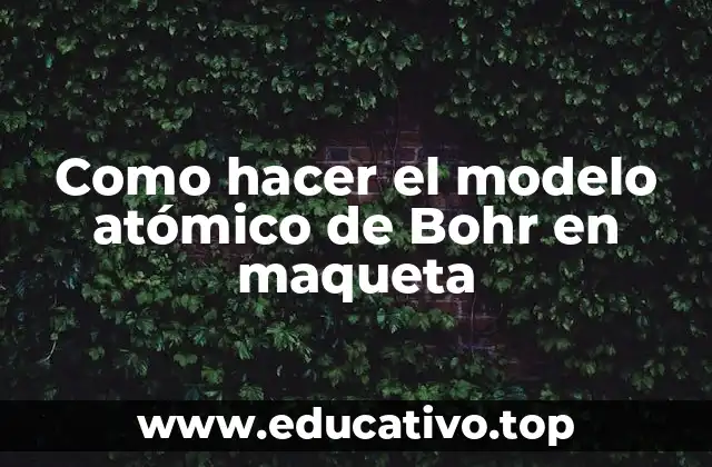 Como hacer el modelo atómico de Bohr en maqueta