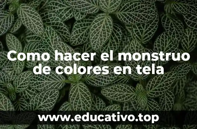 Como hacer el monstruo de colores en tela