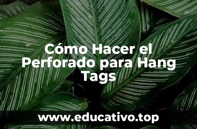 Cómo Hacer el Perforado para Hang Tags