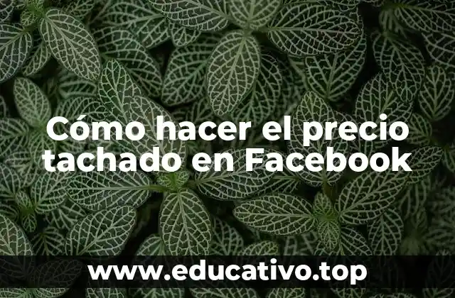Cómo hacer el precio tachado en Facebook