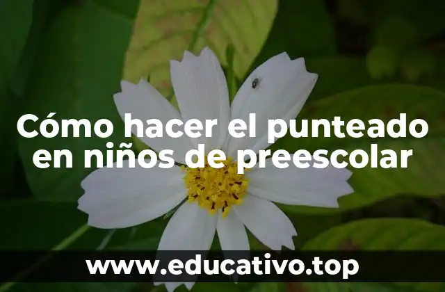 Cómo hacer el punteado en niños de preescolar
