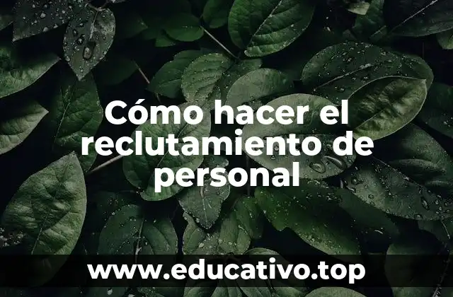 Cómo hacer el reclutamiento de personal