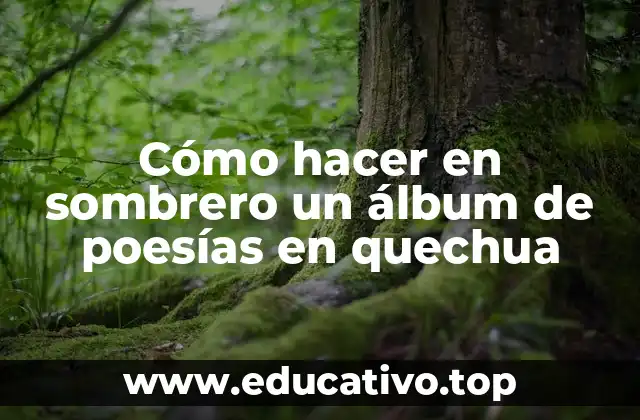Cómo hacer en sombrero un álbum de poesías en quechua