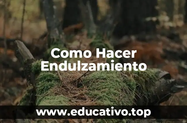 Como Hacer Endulzamiento