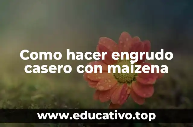 Como hacer engrudo casero con maizena