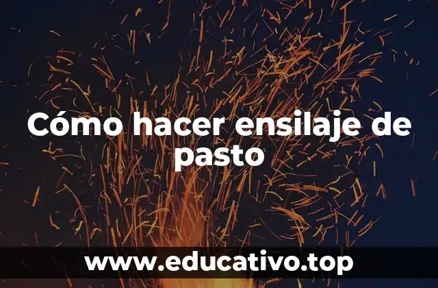 Cómo hacer ensilaje de pasto