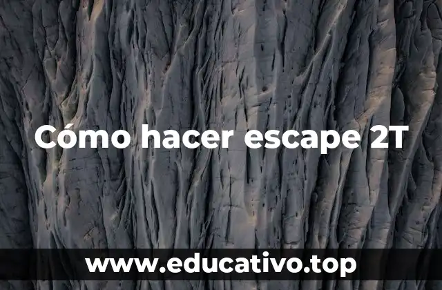 Cómo hacer escape 2T
