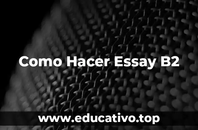 Como Hacer Essay B2
