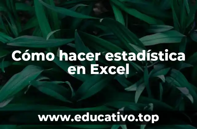 Cómo hacer estadística en Excel