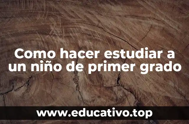 Como hacer estudiar a un niño de primer grado
