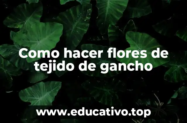 Como hacer flores de tejido de gancho