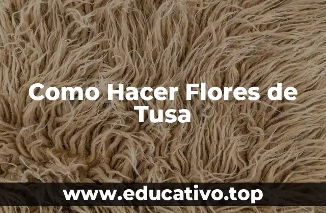 Como Hacer Flores de Tusa