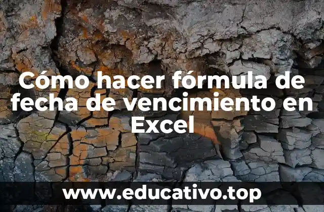 Cómo hacer fórmula de fecha de vencimiento en Excel