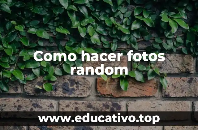 Como hacer fotos random