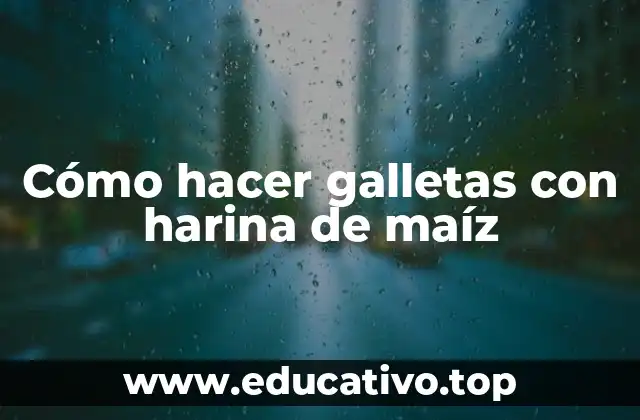 Cómo hacer galletas con harina de maíz