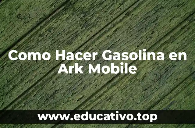 ¿Qué es la Gasolina en Ark Mobile?