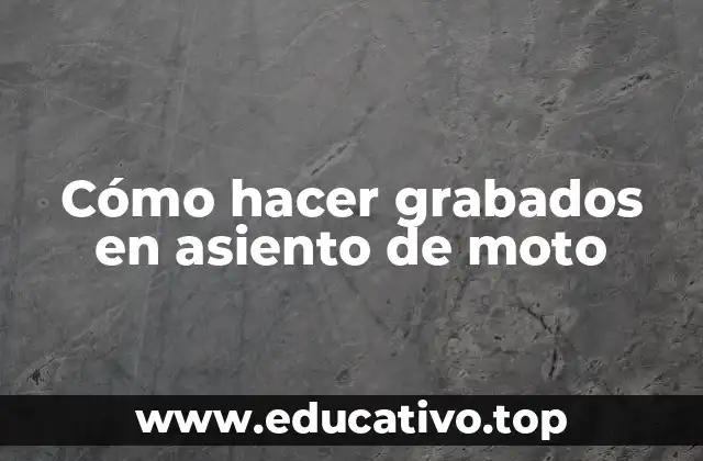 Cómo hacer grabados en asiento de moto