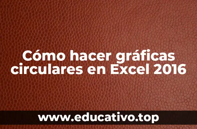 Cómo hacer gráficas circulares en Excel 2016